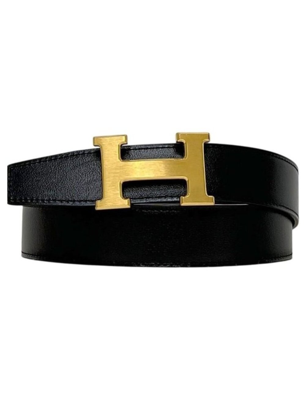 Hermes Belt Long Waist 98 Constance H Leather Box Calf Taurillon Clemence Black